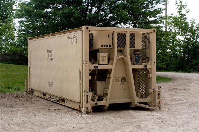 Transport-Ready MIRCS - In the fully-packed configuration, the MIRCS is ready for transport via intermodal transportation, and is ruggedized for helicopter transport.