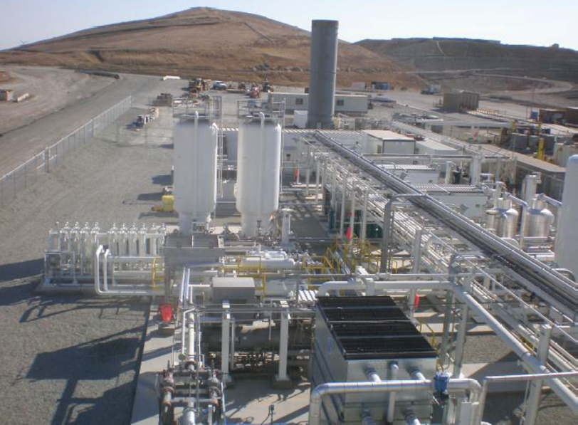 Gas Processing Equipment at Altamont, CA Landfill